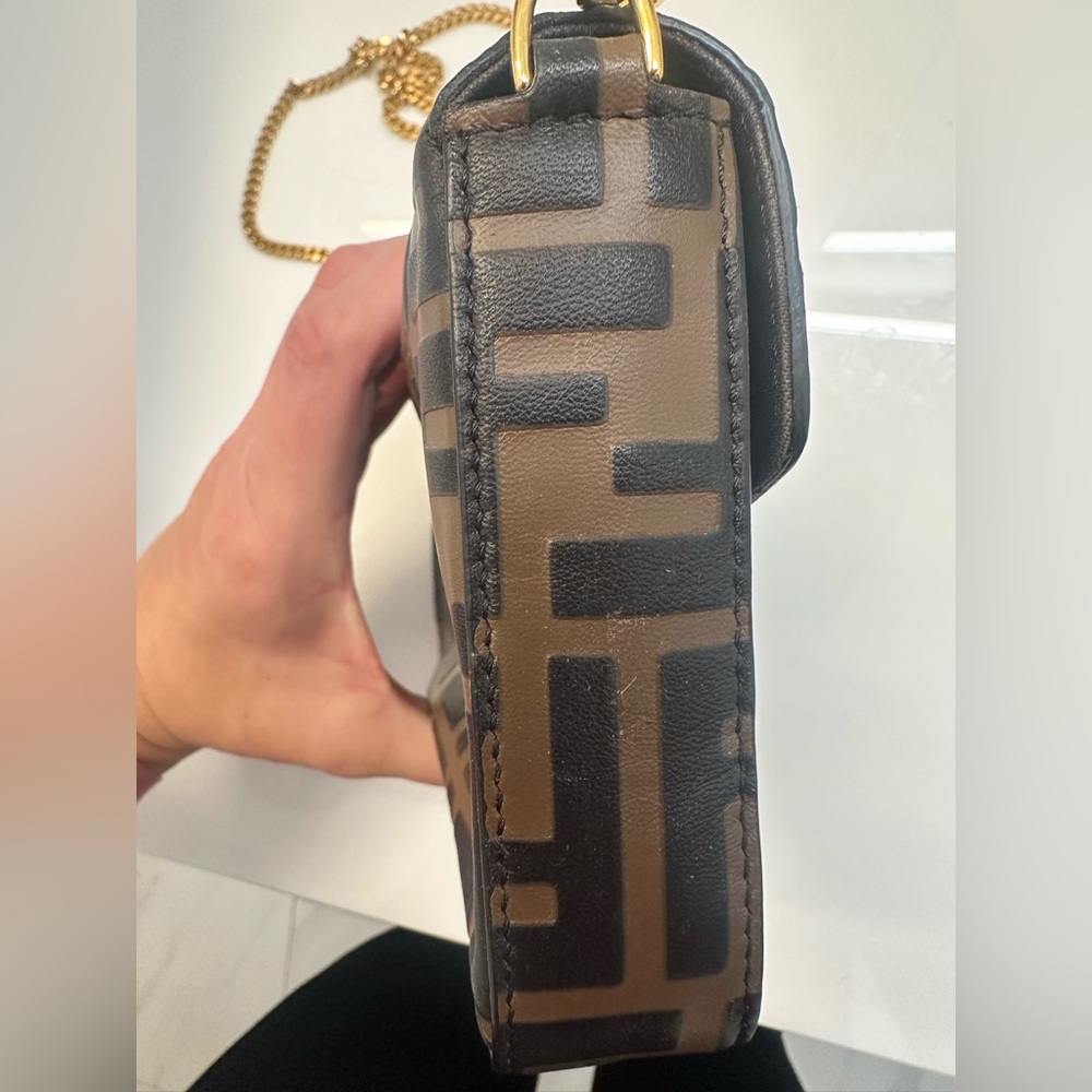 FENDI - Monogram Crossbody Bag with Gold Chain includes Billfold & Wallet - Picture 13 of 13